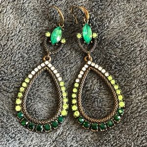 Gradient Green stone costume jewelry.